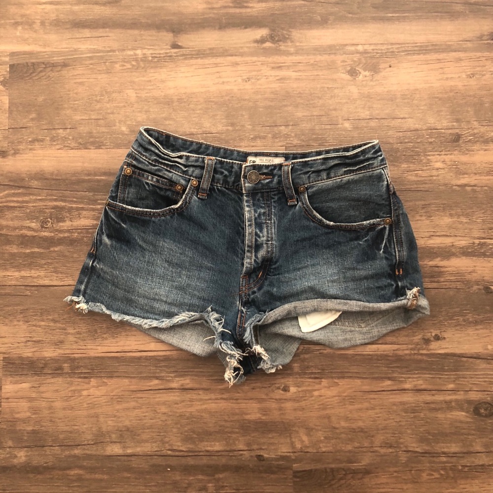 Free People denim shorts